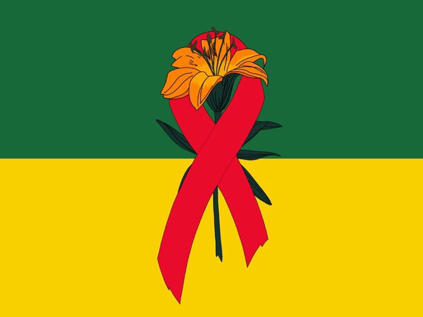 Saskatchewan Provincial HIV Awareness Flag